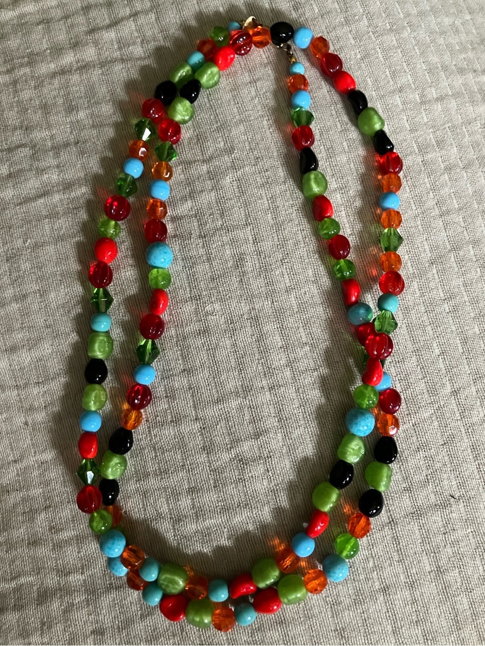 Rare Miriam Haskell Signed Art Glass Beaded Necklace